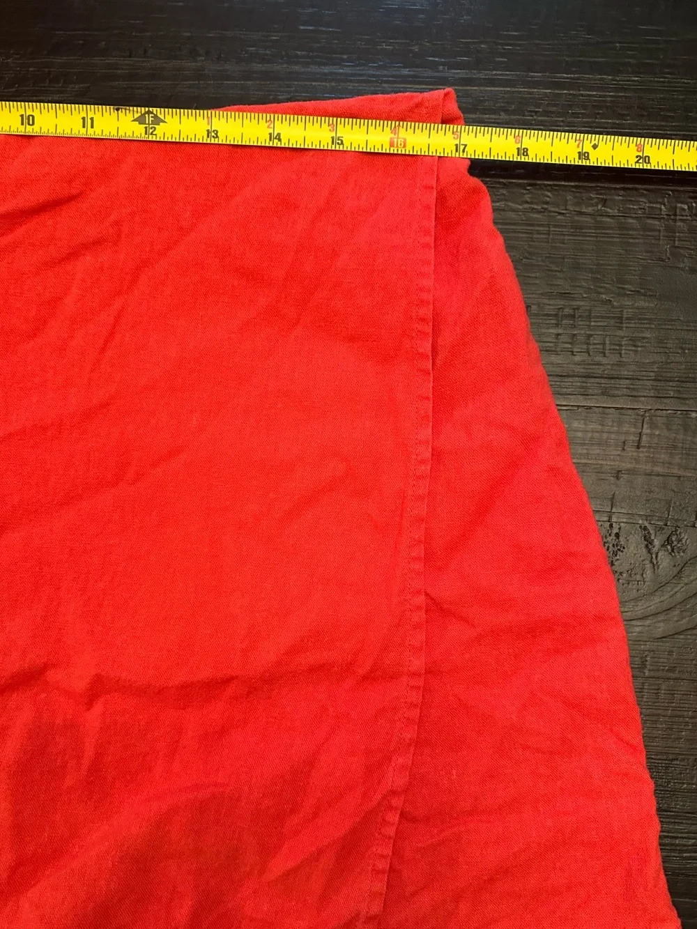 Cherry Red Women's Casual High-Waist Linen Skorts